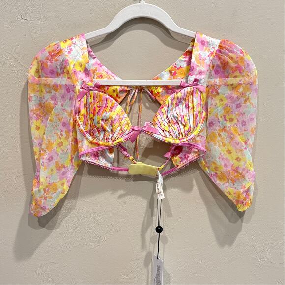 For Love And Lemons Tops - NWT For Love & Lemons Pastel Punch Bralette Crop Top - Size: XXS